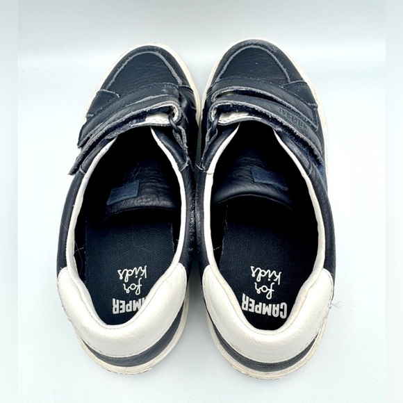 Camper Sz 33 Pursuit Navy Blue Leather Sneaker with Velcro Straps - Picture 6 of 8